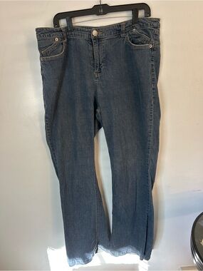 Avenue Dark Blue Flare Jeans